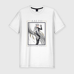 Футболка slim-fit Aalto Mistcloak Strike, цвет: белый