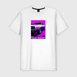 Футболка slim-fit Neon racer, цвет: белый