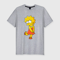 Футболка slim-fit Lisa Simpson, цвет: меланж