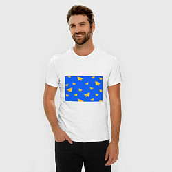 Футболка slim-fit Желтый самолетик, цвет: белый — фото 2