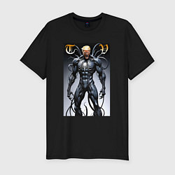 Футболка slim-fit Venom-Trump collaboration - ai art fantasy, цвет: черный