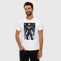 Футболка slim-fit Venom-Trump collaboration - ai art fantasy, цвет: белый — фото 2