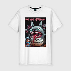 Мужская slim-футболка Totoro-Venom - ai art fantasy
