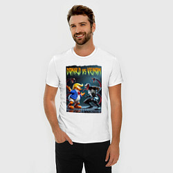 Футболка slim-fit Donald vs Venom - ai art fantasy, цвет: белый — фото 2