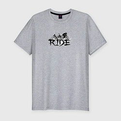 Мужская slim-футболка Ride bear