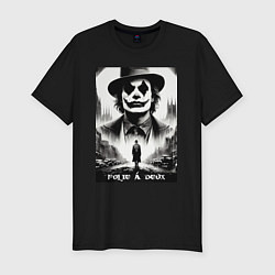 Мужская slim-футболка Movie Joker - folie a deux meme