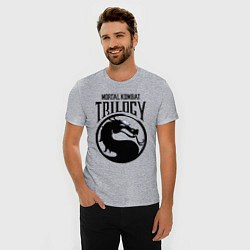 Футболка slim-fit Mortal kombat trilogy, цвет: меланж — фото 2