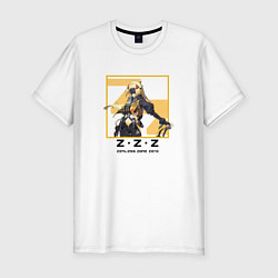 Футболка slim-fit Гашетка - Zenless Zone Zero, цвет: белый