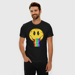 Футболка slim-fit Rainbow smile, цвет: черный — фото 2