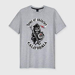 Футболка slim-fit Sons of anarchy - logo, цвет: меланж