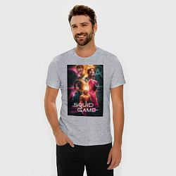 Футболка slim-fit Игра в кальмара 1 2021, цвет: меланж — фото 2