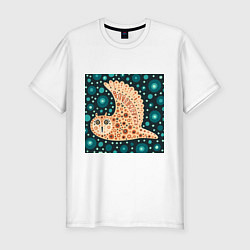 Футболка slim-fit Летящая сова, цвет: белый