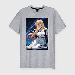 Футболка slim-fit Marin kitagawa косплей Евангелиона, цвет: меланж