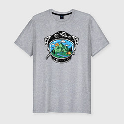 Мужская slim-футболка Space camp