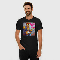 Футболка slim-fit Homer Simpson - punks not dead, цвет: черный — фото 2