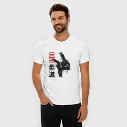 Футболка slim-fit Дзюдо, цвет: белый — фото 2