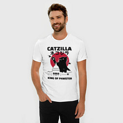 Футболка slim-fit Котзилла, цвет: белый — фото 2