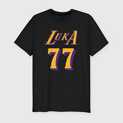 Мужская slim-футболка Luka 77 number