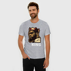 Футболка slim-fit Король Леброн Джеймс, цвет: меланж — фото 2