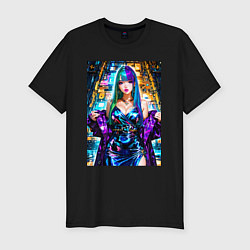 Мужская slim-футболка Девушка поп идол