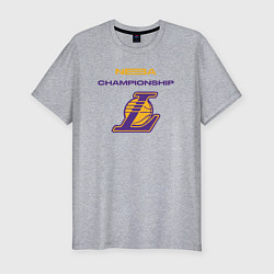 Мужская slim-футболка Lakers championship