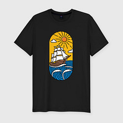 Мужская slim-футболка Sunny ship