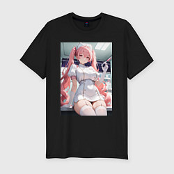 Мужская slim-футболка Медсестричка сделает тебе укол любви