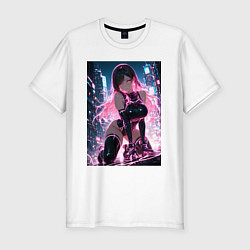 Мужская slim-футболка Тифа Локхарт из Final Fantasy VII в стиле киберпан