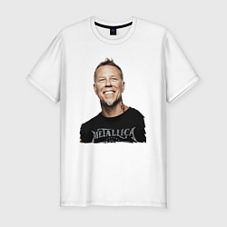 Футболка slim-fit James Alan Hetfield - Metallica leader, цвет: белый