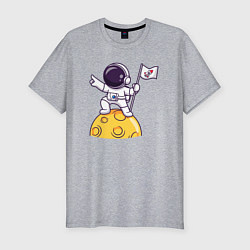 Футболка slim-fit Вперёд в космос, цвет: меланж