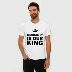 Футболка slim-fit Moriarty is our king, цвет: белый — фото 2