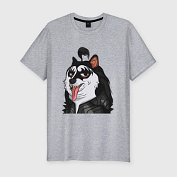 Футболка slim-fit NFT Doge - Kiss, цвет: меланж