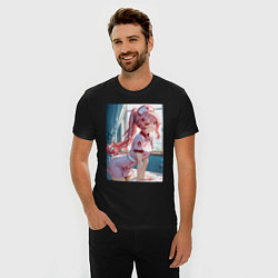 Футболка slim-fit Медсестричка позаботится о тебе, цвет: черный — фото 2