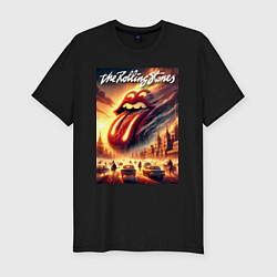 Футболка slim-fit Logo of the Rollings Stones, цвет: черный