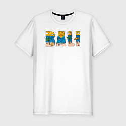 Футболка slim-fit Остров Бали, цвет: белый