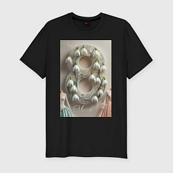 Мужская slim-футболка Ландыши девушкам на 8 марта