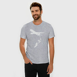 Футболка slim-fit Plane surfer, цвет: меланж — фото 2