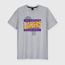 Мужская slim-футболка Lakers basketball play