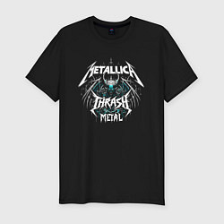 Мужская slim-футболка Metallica - thrash metal rock