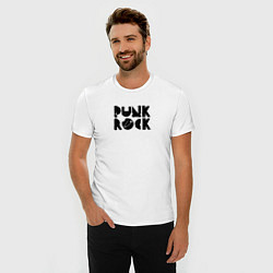 Футболка slim-fit Punk Rock in black, цвет: белый — фото 2