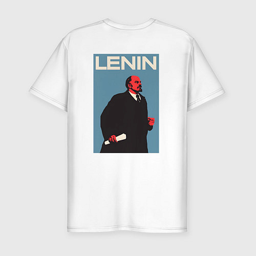 Мужская slim-футболка Lenin / Белый – фото 2