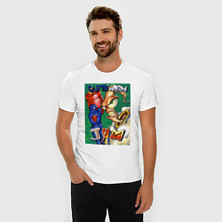 Футболка slim-fit Earth worm Jim with gun, цвет: белый — фото 2