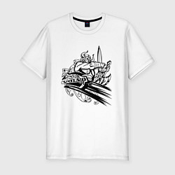 Футболка slim-fit Вольво viking, цвет: белый
