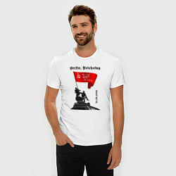 Футболка slim-fit Знамя победы на рейхстаге, цвет: белый — фото 2