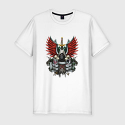 Футболка slim-fit Темные ангелы инсигния, цвет: белый