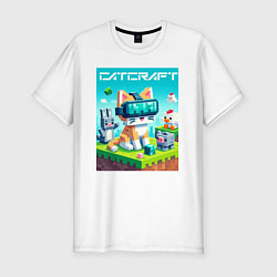 Мужская slim-футболка Catcraft - collaboration ai art