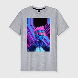 Футболка slim-fit Неоновые панки, цвет: меланж