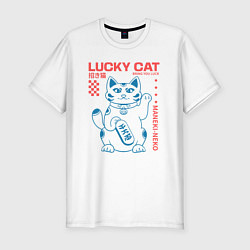 Футболка slim-fit Maneki neko, цвет: белый