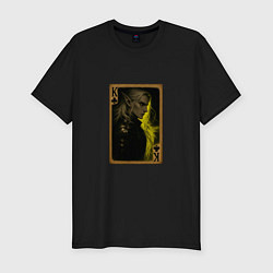 Футболка slim-fit Карта Аскейра Калионора: король треф, цвет: черный