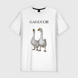 Футболка slim-fit Gagucci, цвет: белый